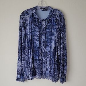 Marc Aurel Women's Animal Print Chiffon Blouse- Size 42